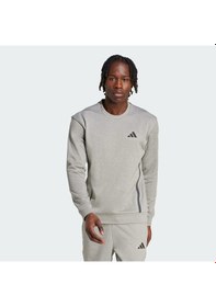 Resim Adidas Game & Go Team Issue Bisiklet Yaka Erkek Sweatshirt Jc5695 Gri 