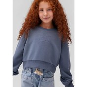 Resim Mavi Kız Çocuk Crop Sweatshirt (M7S10078-70871) 