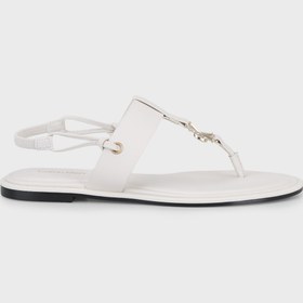 Resim Calvin Klein Logo Detaylı Parmak Arası Sandalet HW0HW02926PGA SANDALET HW0HW02926 PGA 