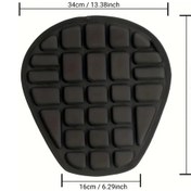 Resim Chuangyinshop Siyah Evrensel Motosiklet Sırt Desteği Jel Yastık Konforlu Kaymaz 