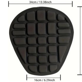 Resim Chuangyinshop Siyah Evrensel Motosiklet Sırt Desteği Jel Yastık Konforlu Kaymaz 
