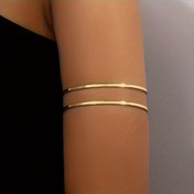Resim Vintage Çift Katmanlı Kol Manşeti - Vintage & Minimalist Tarz, Demir, Günlük Kıyafetler İçin Mükemmel, Çok Yönlü, Moda 