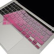 Resim MacBook Pro M1 M2 13" A2289 2251 A2338 A2141 Uyumlu Türkçe Q Baskı Gradient Pembe Klavye Kılıfı McStorey