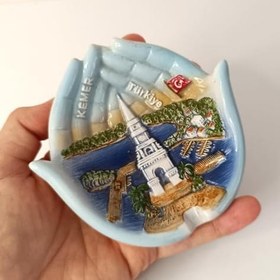 Resim Küllük Kül Tablası Seramik El Görünümlü Türk Bayraklı Ev Ofis Dekor 