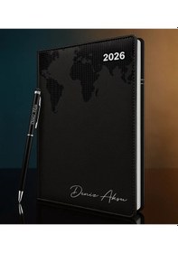Resim Bk Gift Kişiye Özel İsimli Termo Sert Kapak 2026 Siyah Ajanda & Kalem -15, Öğretmenler Günü Hediyesi, Yeni İş Hediyesi 35348 Bk Gift Renkli 