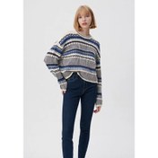 Resim Mavi Kadın Kazak (M1710155-70737) 