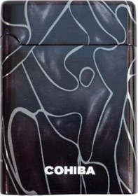 Resim Cohiba Çift Torch Pürmüz Desenli Metal Puro Çakmağı 