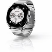 Resim HiFuture AIX AMOLED 37mm Bluetooth 5.3 Çift Modlu IP68 100+ Spor Modu 350mAh Anti-Parmak İzi Always On Display Ekran SpO2 Paslanmaz Çelik Akıllı Saat 52mm Gümüş 