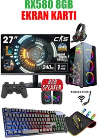 Resim DMC N293 (GTA 5) Ryzen 7 5700,32GB,512GB M2 SSD,500gb Hdd,8GB RX580,27"240hz Oyuncu Masaüstü Bilgisayar 