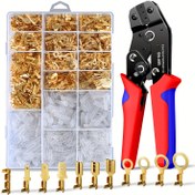 Resim CLAMPLUS Çıkmaz Alet Kiti, Altın ve Beyaz Terminal Bağlantı Elemanları ile 1000 Parça - SN-4B Modeli, 0.5-2.5mm²/AWG20-12 Aralık, 4mm Çene Kalınlığı, 348g/7.67lb Ağırlık, 195mm/7.68in Uzunluk 