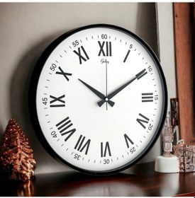 Resim Galaxy Exclusive Gerçek Cam Siyah Çerçeve Duvar Saati 43 Cm Siyah - Beyaz 