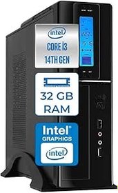 Resim Zetta Flex Pro 430X Intel Core I3 14100 32GB Ddr5 4tb SSD Freedos Sff Slim Masaüstü Bilgisayar ZET430X9562015 