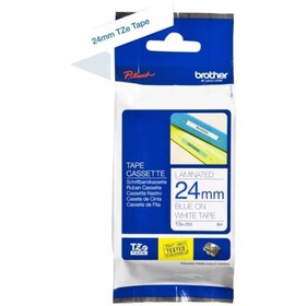 Resim Brother Tonersepeti Brother TZe-253 24mm Beyaz üzerine Mavi Laminasyonlu Etiket 