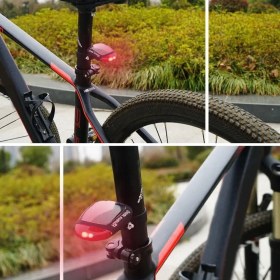 Resim Gfc Life Store LED Güneş Enerjisi ile Şarj Edilebilir Bisiklet Kuyruk Lambası Solar Bisiklet Lambası 