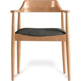 Resim Lines İskandinav Ahşap Sandalye Natural - Antrasit 