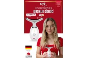 Resim Boyun Yüz Sıkılaştırıcı Kırışıklık Giderme Aleti, Çift Çene Azaltıcı Titreşim Masajı Kırışıklıklar Görünüm Giderme ve Yüz Için Cilt Sıkılaştırma, Boyun 