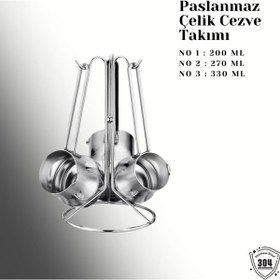 Resim Karizma Cezve Takımı-satenli 