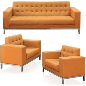 Resim Koltukstilim Terza Üçlü Ofis Koltuk Takımı Turuncu 