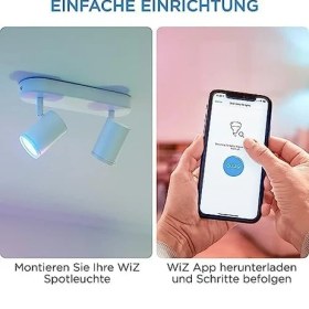 Resim Wiz Imageo Spot Tavan Lambası Ayarlanabilir Beyaz & Renk 2X5W Beyaz Tekli Paket 