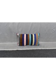 Resim Zehra Abla Halı Yeni El Dokuma Dekoratif Lumbar Kilim Kırlent Yastık Kılıfı 6134 