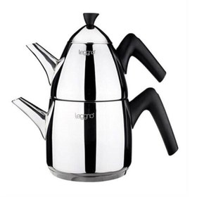 Resim Leggno Joy S Çaydanlık Seti 0,75LT+1,5LT Soft Touch Siyah 