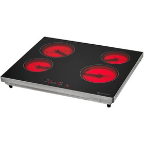 Resim Eminçelik Vc 640 Setüstü (Tezgahüstü) 4 Gözü Elektrikli Vitro Seramik Siyah Cam Ocak 