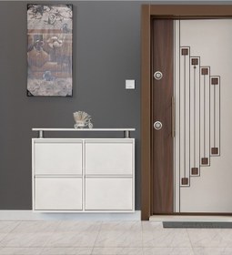 Resim kaser metal Kaser Beyaz 2+2 Metal Ayakkabılık 