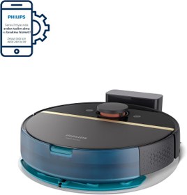 Resim Philips HOMERUN Aqua Islak Kuru ve Mop Özellikli, Ultra Emiş Gücü, EPA11 Filtre, 180DK Çalışma,Robot Süpürge 