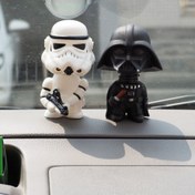 Resim Star Wars Stormtrooper & Darth Vader Figürü - Siyah ve Beyaz Eylem Figürleri, Blaster'larla, Araba veya Ev Dekoru için İdeal, Araba Aksesuarı | Star Wars Dekoru | Detaylı El Sanatlığı, Star Wars Oda Dekoru 