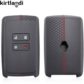 Resim Silikon Anahtar Kart Tutucu Araba Anahtar Kılıfı Fob Anahtar Kapak Renault için Megane için Zoe için Espace için Grand Scenic için Sandero için 