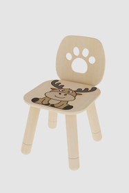 Resim Kaju Kids Çocuk Sandalyesi - Lisanslı Ürün - Doğal Ahşap - 3/4 Yaş 