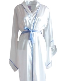 Resim BEYAZ YARASA KOL BUZ MAVİ BİYELİ KİMONO - M / Mini Boy (95 cm) 