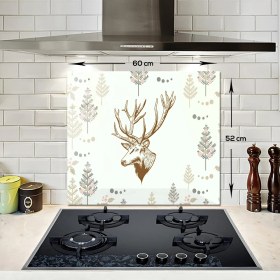 Resim Decorita Cam Ocak Arkası Koruyucu | Cervus Deer | 52cm x 60cm 