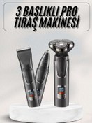 Resim Yüksek Performanslı 3 Başlıklı Profesyonel Şarjlı Islak ve Kuru Kullanıma Uygun 