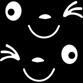 Resim MegaSticker Göz Kırpma Dikiz Ayna Sticker 11x5 Cm 