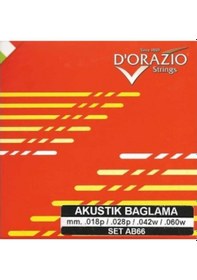 Resim D'orazio Ab66 Topuzlu Kısa Sap Saz Teli Seti-Mızrap 