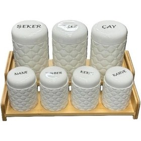 Resim 7'li Standlı Baharat Seti Çok Renkli 