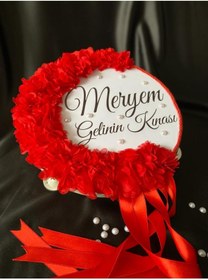 Resim TAN EVENT 30 Cm Kırmızı Şifon Güllü Gelin Defi Kına Geceleri Için Def ,bekarlığa Veda 