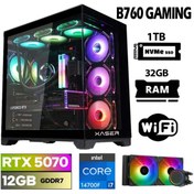 Resim Xaser Lexus X210 I7 14700F 32GB Ddr5 Ram 1tb M.2 Nvme SSD 12GB RTX5070 Sıvı Soğutmalı Oyuncu Bilgisayarı 