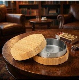 Resim Bambu Kapaklı Küllük Renkli 