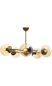 Resim Begüsa Dönence 5'li Avize Eskitme Bal Cam 