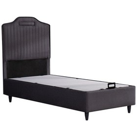 Resim Kilim Mobilya Royal Lux Sandıklı Baza Antrasit Başlik Ve Yatak Dahil Değildir 090x190 