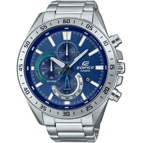 Resim Casio Efv-620d-2avudf Quartz Çelik Gri Lacivert Kadran 10 Atm 51 Mm Erkek Kol Saati Gri 