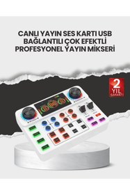Resim AyrStore Buğz Çok Efektli Canlı Yayın Ses Mikseri Usb Ve Kablosuz Uyumlu 