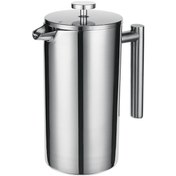 Resim French Press 304 Paslanmaz Çelik Termal Kahve Makinesi Çay Makinesi 800 ML 3 Filtre Gümüş Su Isıtıcısı 