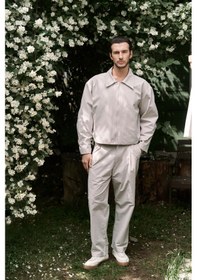 Resim Mai Collection Mai Studios Co. Sergio Kemer Detay Gri Erkek Ceket Gri 