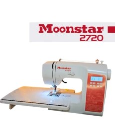 Resim dm dikişmarket Ev Tipi Elektronik Düz Dikiş Makinesi Moonstar 200 Desen / Model 2720 UZATMA TABLALI 