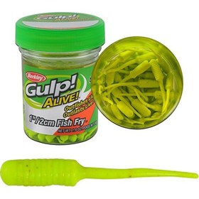 Resim Berkley Gulp Alive Fish Fry LRF Silikon Yem CHARTREUSE - 2 CM 