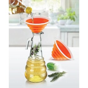 Resim Qlux Ideas Karbonplast Çift Renkli Akordeon Huni - Double Color Accordion Funnel 