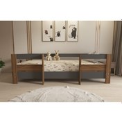 Resim Herseycik Ninnimo Montessori 90X190 Yatak Uyumlu Karyola M5-42 Antrasit 